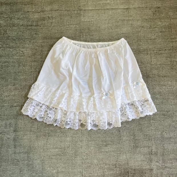 일본빈티지 핀터깔y2k 달천깔페어리 리본 레이어드스커트