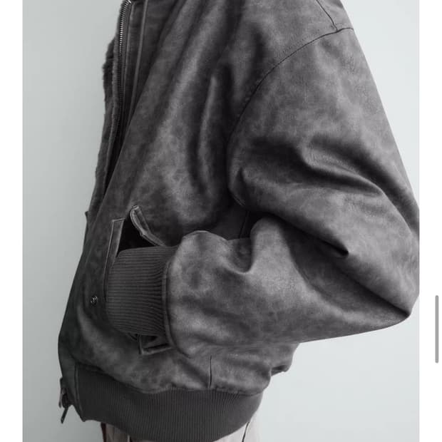 Zara 자라 리버시블 봄버 자켓 점퍼 다크 그레이 S
