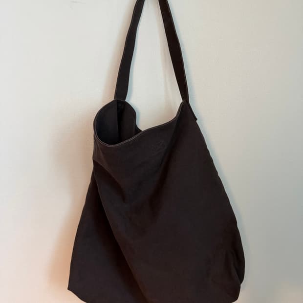 Textured Big Tote Purple Brown