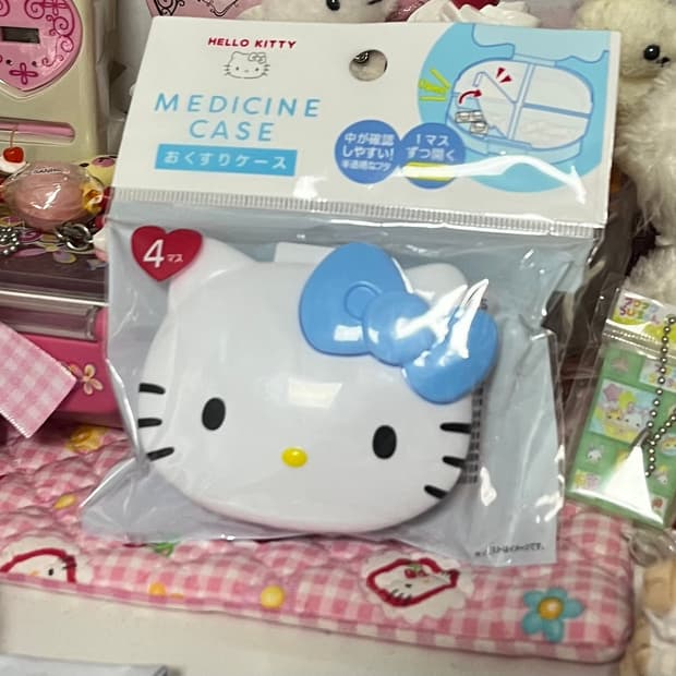 키티 마스코트 케이스 약통 알약 다용도 보관함 케이스 산리오