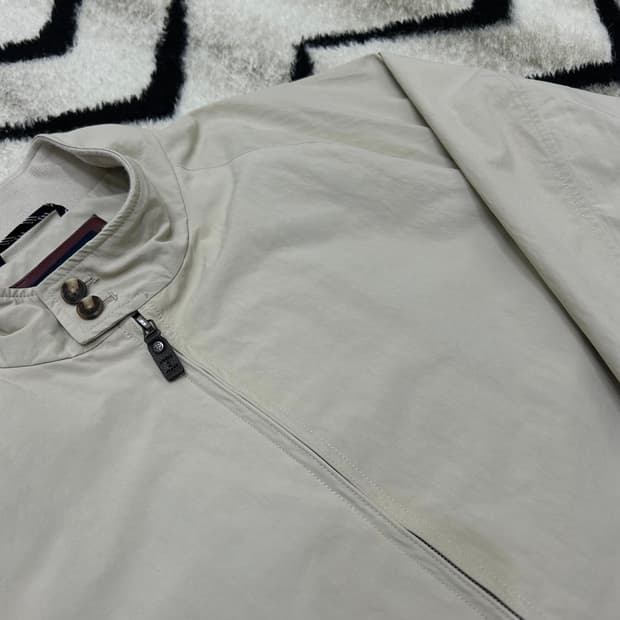 [한국XL]브룩스브라더스 나일론 코튼 헤링턴 자켓/아이보리