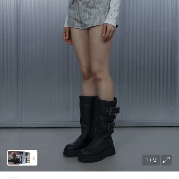 Setupexe 셋업이엑스이 스트라이프 스터드 팬츠