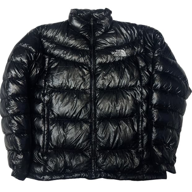 노스페이스 700 블랙유광숏패딩 95