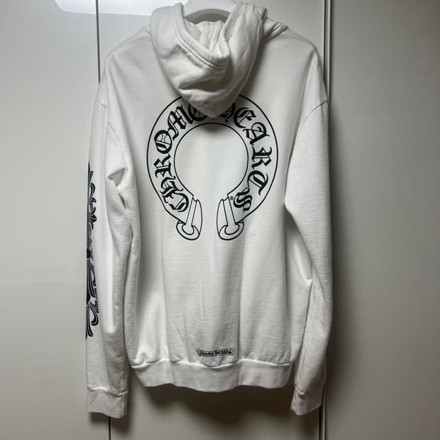 (L) 크롬하츠 홀스슈 후드집업 화이트