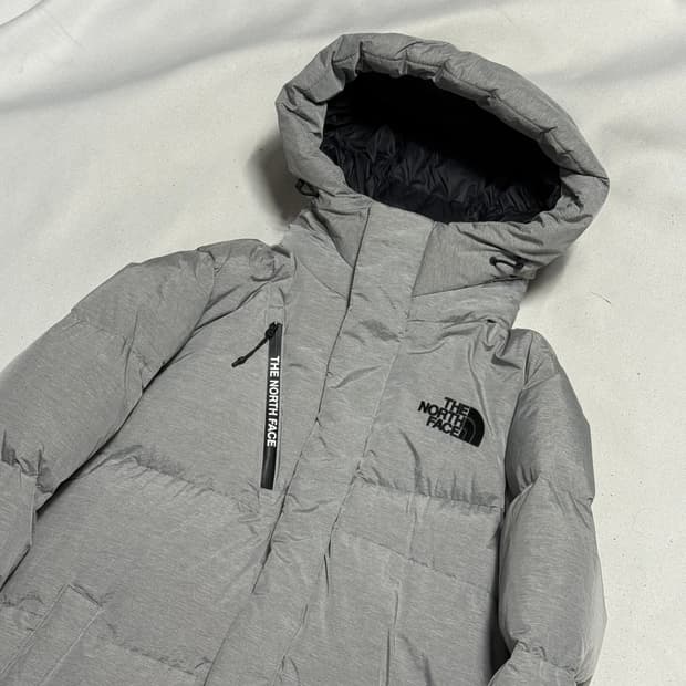 XS 노스페이스 그레이 슈퍼 에어 다운 롱패딩