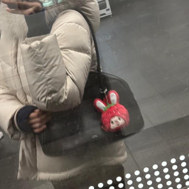 몬치치 치무탄 한정 딸기 캐릭터 파우치 키링 인형