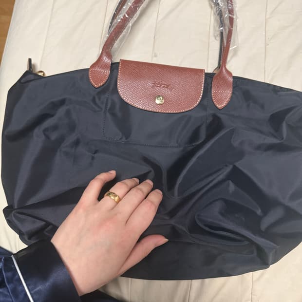 롱샴 르 플리아쥬 블랙 토트백