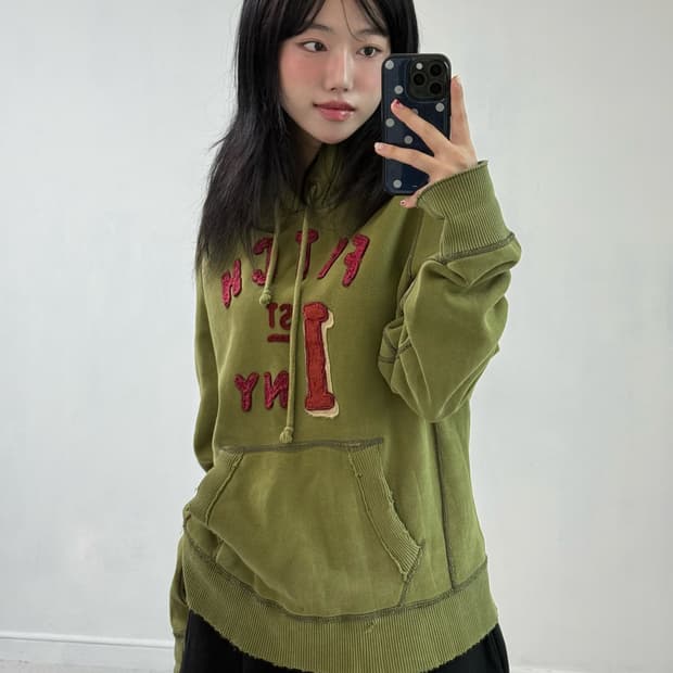 아베크롬비 카키 후드티