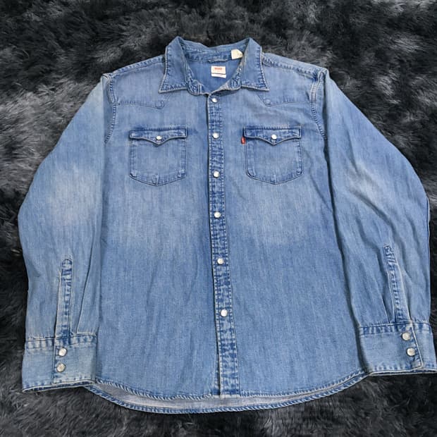 투티/A10 LEVIS STANDARD 데님 청셔츠 워싱 연청 빈티지