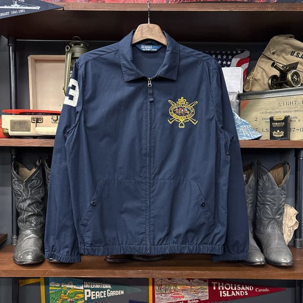 00s 폴로 랄프로렌 라이트코튼 스윙자켓 프레피 카라 폴로자수 N689