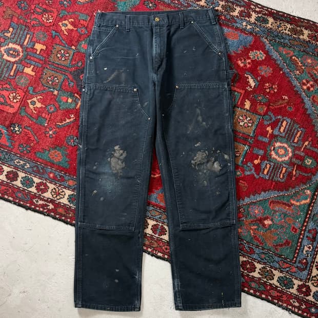 OG USA Made 칼하트 B01 더블니 블랙 칼하트 썩블니 카펜터