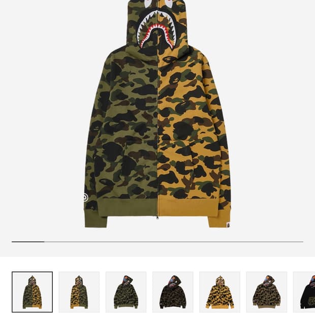베이프 후드집업 정품 S bape