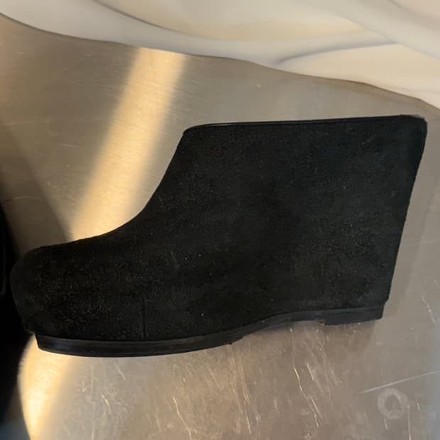 rickowens suede mule
