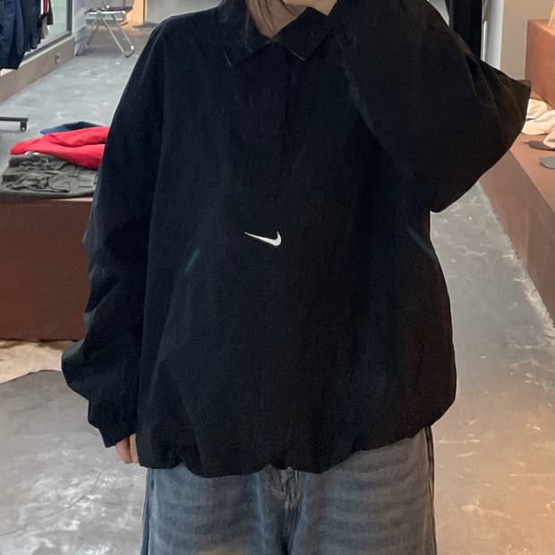 나이키 블랙 카라 웜업 H2306