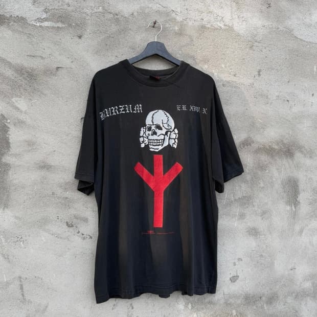 빈티지 90s Burzum 티셔츠