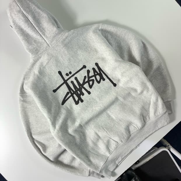 Stussy  스투시 베이직 애쉬 해더 후드티 