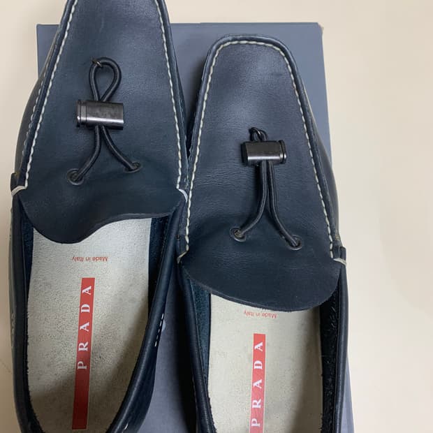 프라다 남성 로퍼 네이비 7사이즈