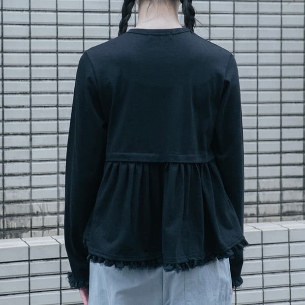 oheshio 오헤시오 프릴 롱 티셔츠 일본 미소녀 빈티지 코이세이오