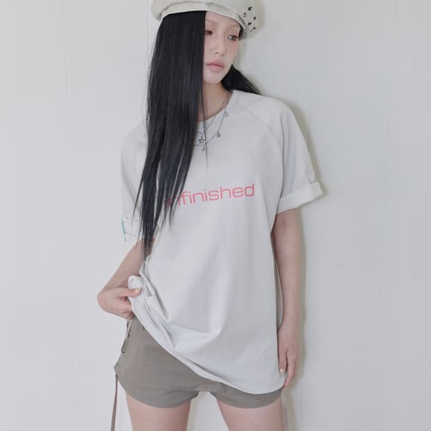 사일프레이 Star Mesh Raglan Tee / Pale Grey