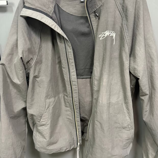 stussy 스투시 웨이브 다이 비치 쉘 자켓 블랙 XS