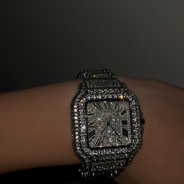 산투스 모사나이트 풀 아이싱