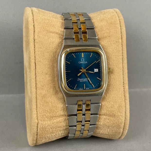 오메가 빈티지 씨마스터 쿼츠 여성용 콤비 청판 16CM