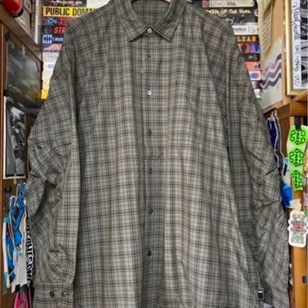 (XLARGE) BROCHURE 브로슈어 제너럴리 셔츠 브라운 체크