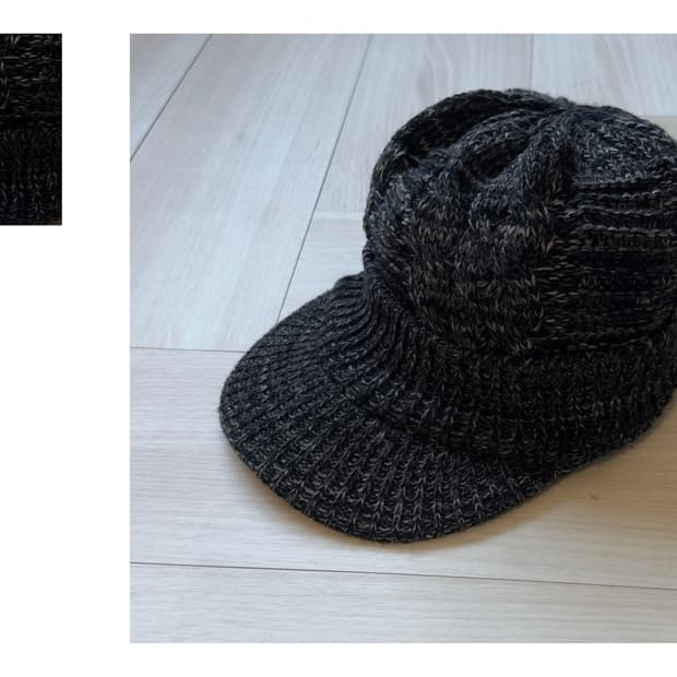 [vintage] gray knit cap