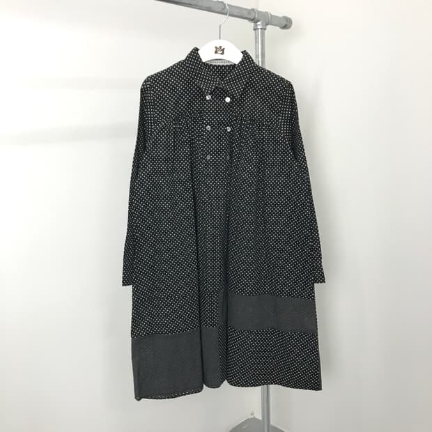 Sunao kuwahara Black Dot Long Shirt