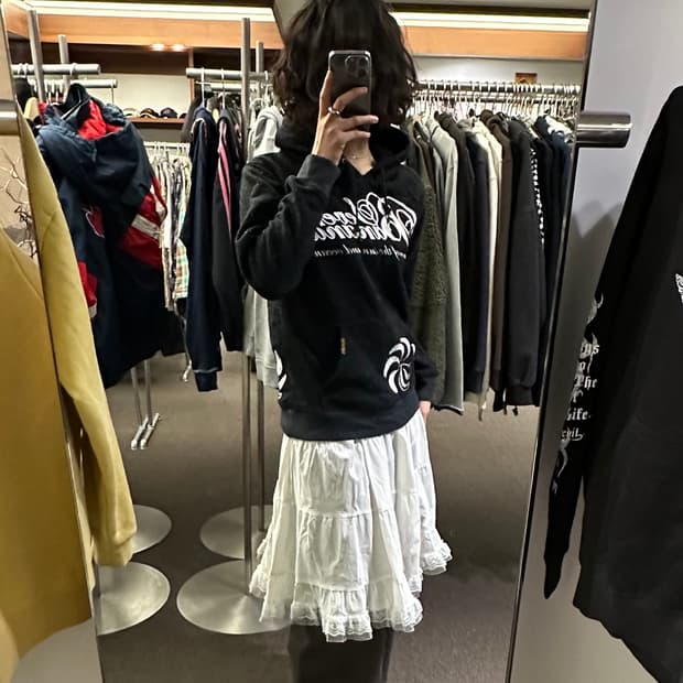 M)Banana Seven 빈티지 도네갈 플리스 후디