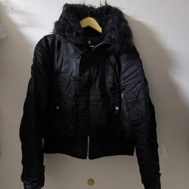선데이오프클럽 퍼후디드봄버 Fur Hooded Bomber 사이즈 1