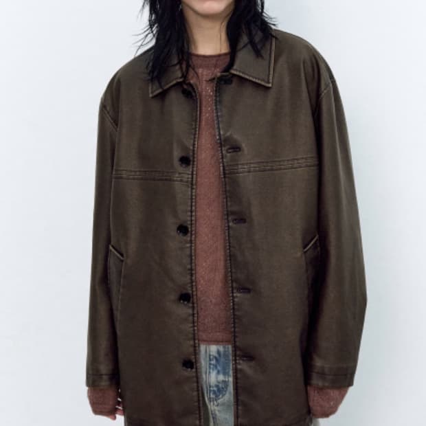 인사일런스 비건레더코트