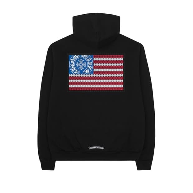 [XL] 크롬하츠 성조기 아메리칸 플래그 대거 후드 블랙