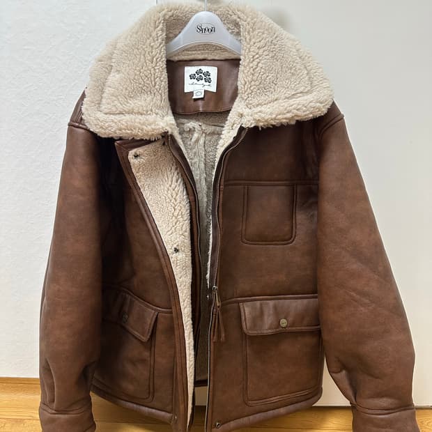 시눈 sinoon 빈티지 무스탕 자켓 브라운