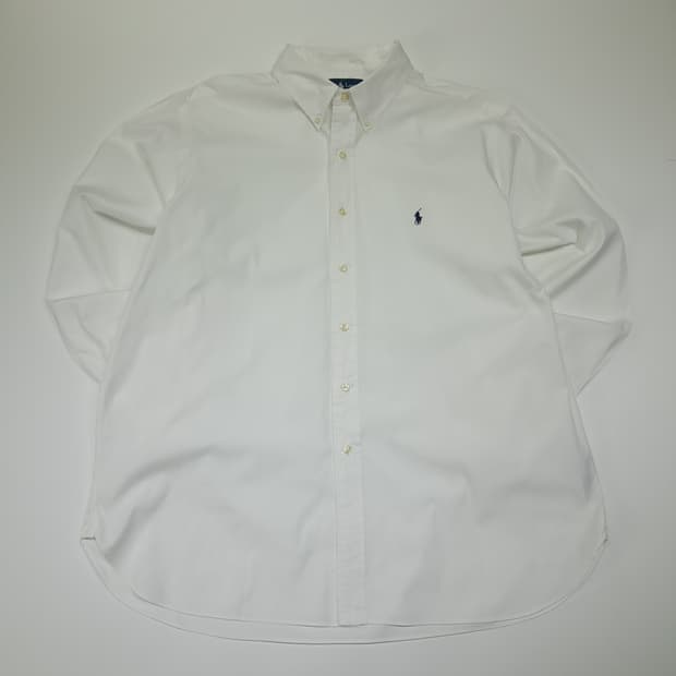 CL470 2XL 폴로 00s 코튼 핀포인트 화이트 셔츠 남방