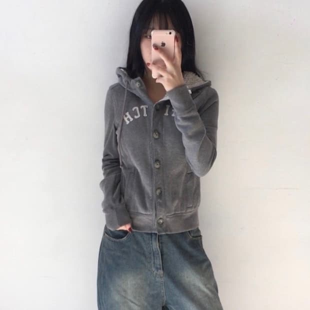 아베크롬비 버튼 후드집업