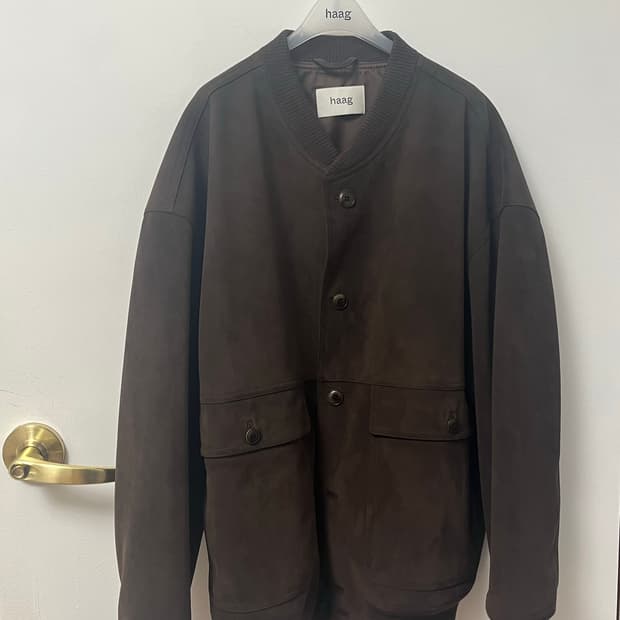 haag 헤이그 papa suede jacket brown