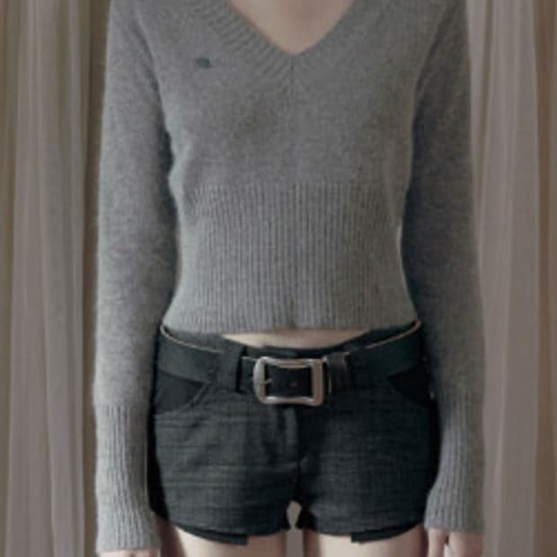 보헤미안서울 V neck slim fit knit beige