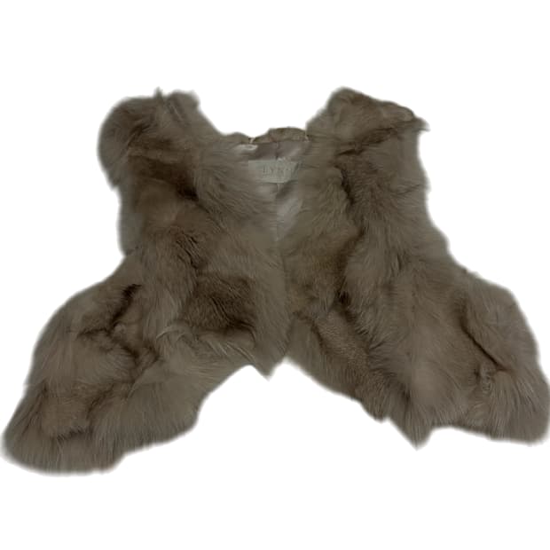 밍크털 여우털 조끼