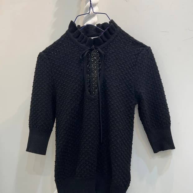 새상품 GANNI 블랙 니트 탑 XXS(44사이즈,55가능)