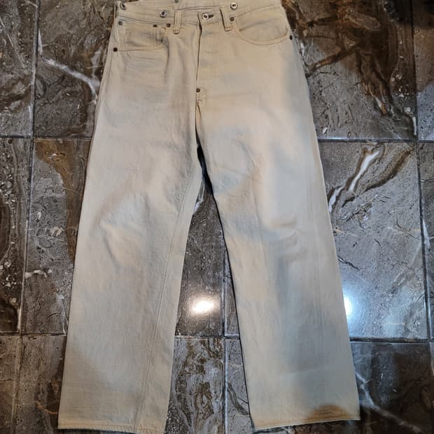 웨어하우스 오트밀 신치백 셀비지 워크팬츠 