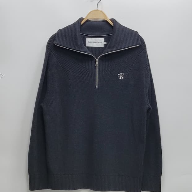 캘빈클라인 23FW 하프 집업 니트 스웨트 / 남 S (95) 블랙
