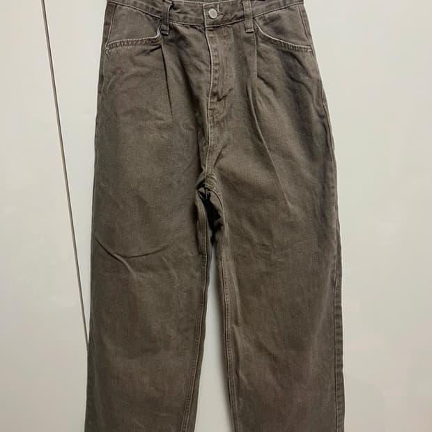 Yuppe 엽페 TUCKED COTTON PANTS_BROWN