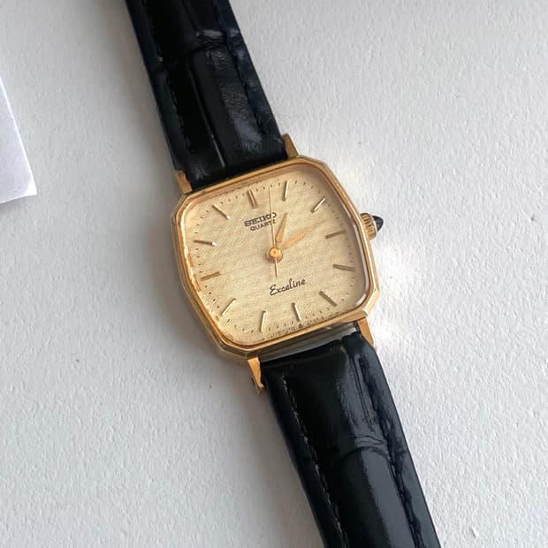 Seiko 세이코 엑셀린 쿼츠 골드 레이디스