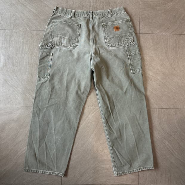 칼하트 오리지널 모스 그린 카펜터 팬츠 바지