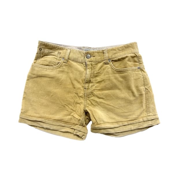 Yellow Corduroy Shorts