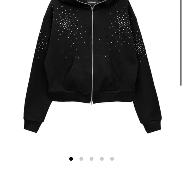 IFEELLUCKY Bling hood zip M사이즈