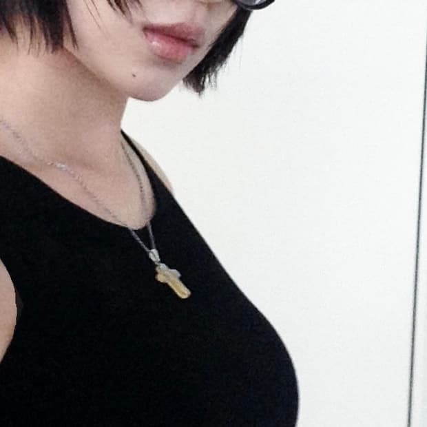 010 Yellow Cross Necklace