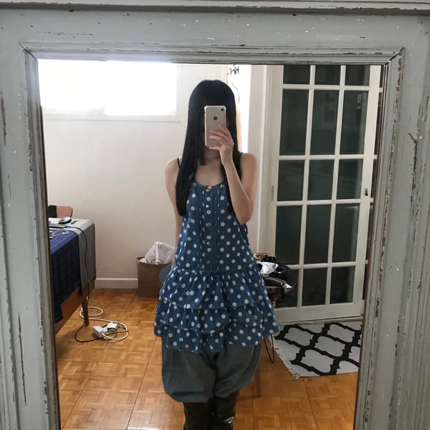vintage dot pattern one-piece