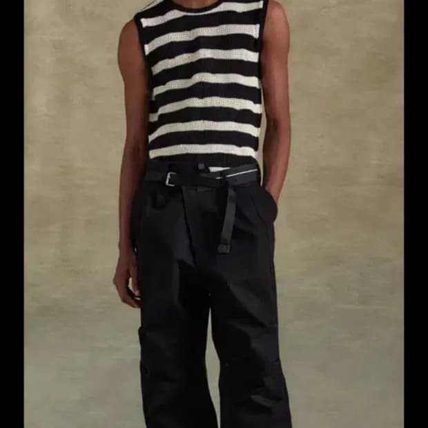 앤더슨벨 크로스오버 와이드 진 팬츠